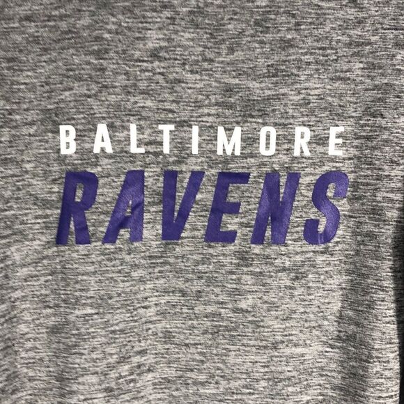 NFL MSX by Michael Strahan Heathered Gray Ravens Performance Long Sleeve Tee - Picture 2 of 7